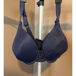 EUC- Vanity Fair Navy Blue Full-Coverage Bra with Adjustable Straps